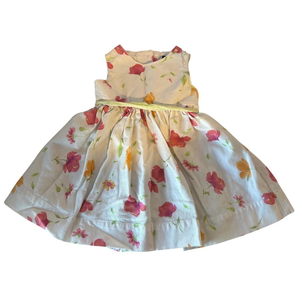 Ralph Lauren Baby Girl A-Line Floral Dress Size 6-12 Months Spring Easter Preppy